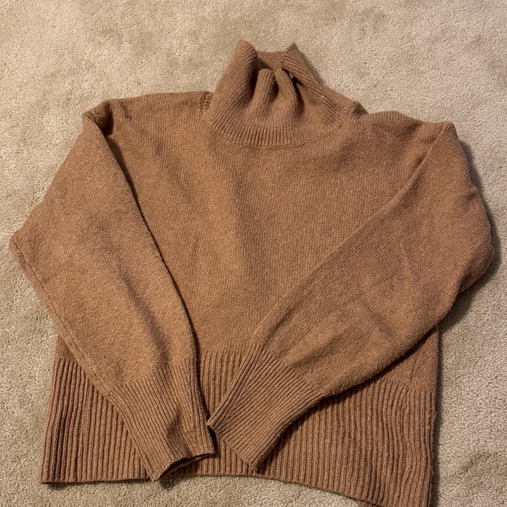 a new day Warm Tan Turtleneck Sweater